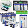 thumbnail image 2 of EBL 2Packs 9 volt 280mAh Ni-MH Rechargeable Battery with Charger, 2 of 18