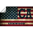 thumbnail image 2 of Lynwood CA California Los Angeles County Vintage US Flag Decal Bumper Sticker 3M Vinyl 3" x 5", 2 of 3