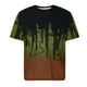 thumbnail image 1 of Hombres Casual manga corta estampado cuello redondo moda pulóver camiseta blusa Tops Pompotops oipoqjl7168, 1 of 4