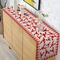thumbnail image 3 of Crawfish Boil Table Runner Lobster Seafood Boil Themed Buffalo Plaid Check Birthday Kitchen Dining Home Decoration (13.8" x 108", Red and White), 3 of 5