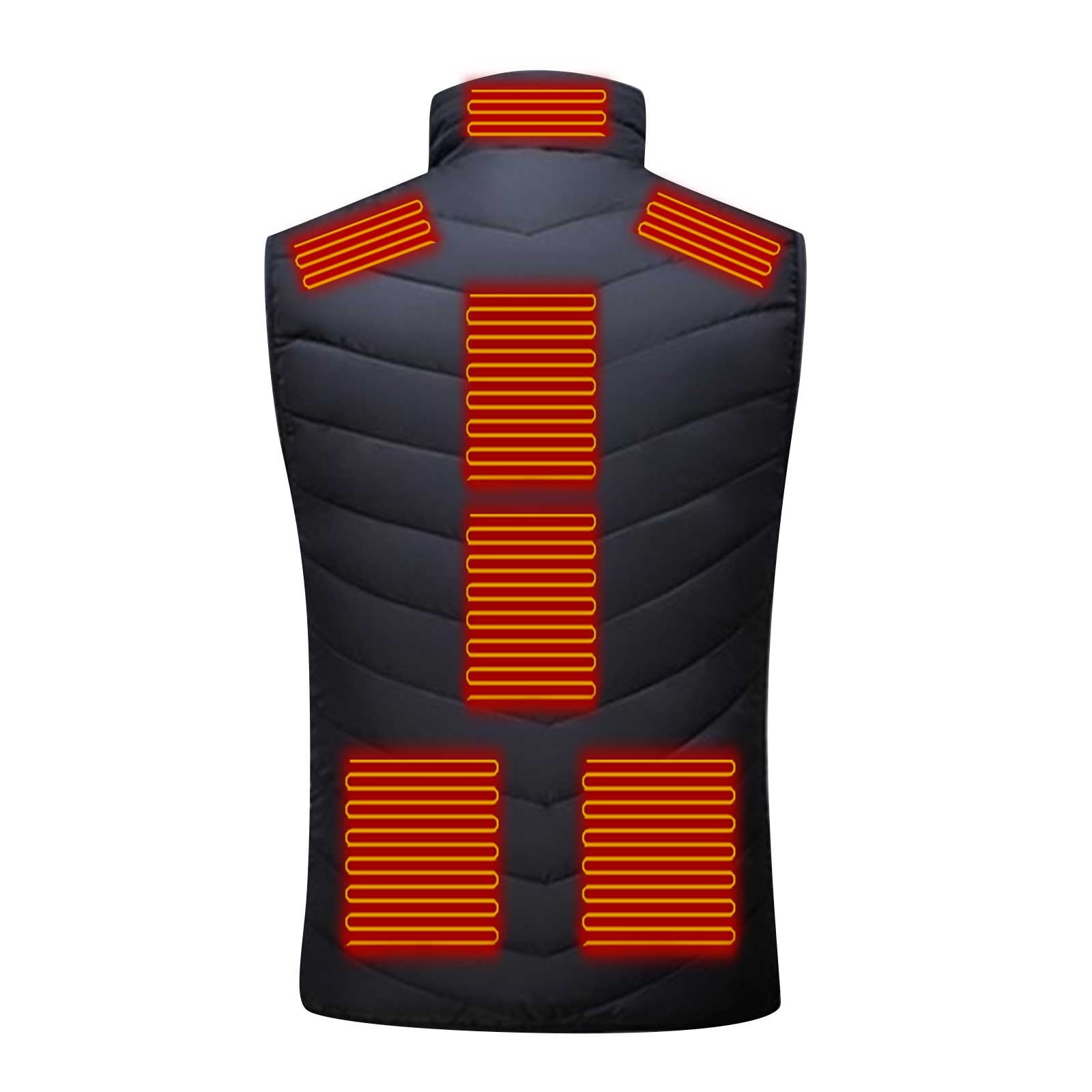 Brnmxoke Lightweight Heated Vest for Men Women, Electric USB Heating Vest for Winter Warm,Heated Vest Warm Coat Out-Wear Black XXXXXL