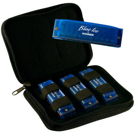 Hohner Blue Ice Harmonica 3-Pack, Keys C, D and G