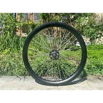 20 inch Heavy Duty Bicycle Rear Wheel Rim 10 Gauge 36 Spokes, Double Wall Aluminum Alloy Cycling Wheel, 20" Bike Rear Rim 680g (Black) Disc Brake