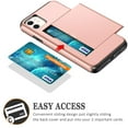 thumbnail image 2 of Card Slot Holder Wallet iPhone 15 Pro Case - (Rose Gold) Dual Layer Shockproof with Heavy Duty Protection, 2 of 5