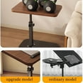 thumbnail image 4 of Premium Walnut Side Table: Adjustable 17.52"-29.92"H, 15.75"x11.81" Thick Top, 15KG – Ideal for Bedside/Sofa/Small Spaces, Reading/Work, 4 of 7