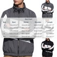 thumbnail image 3 of YUGYXL Casual Fashion Jackets for Men Baggy Baseball Jacket Mock Neck Coats Long Sleeve Coat White Jacket, 3 of 6