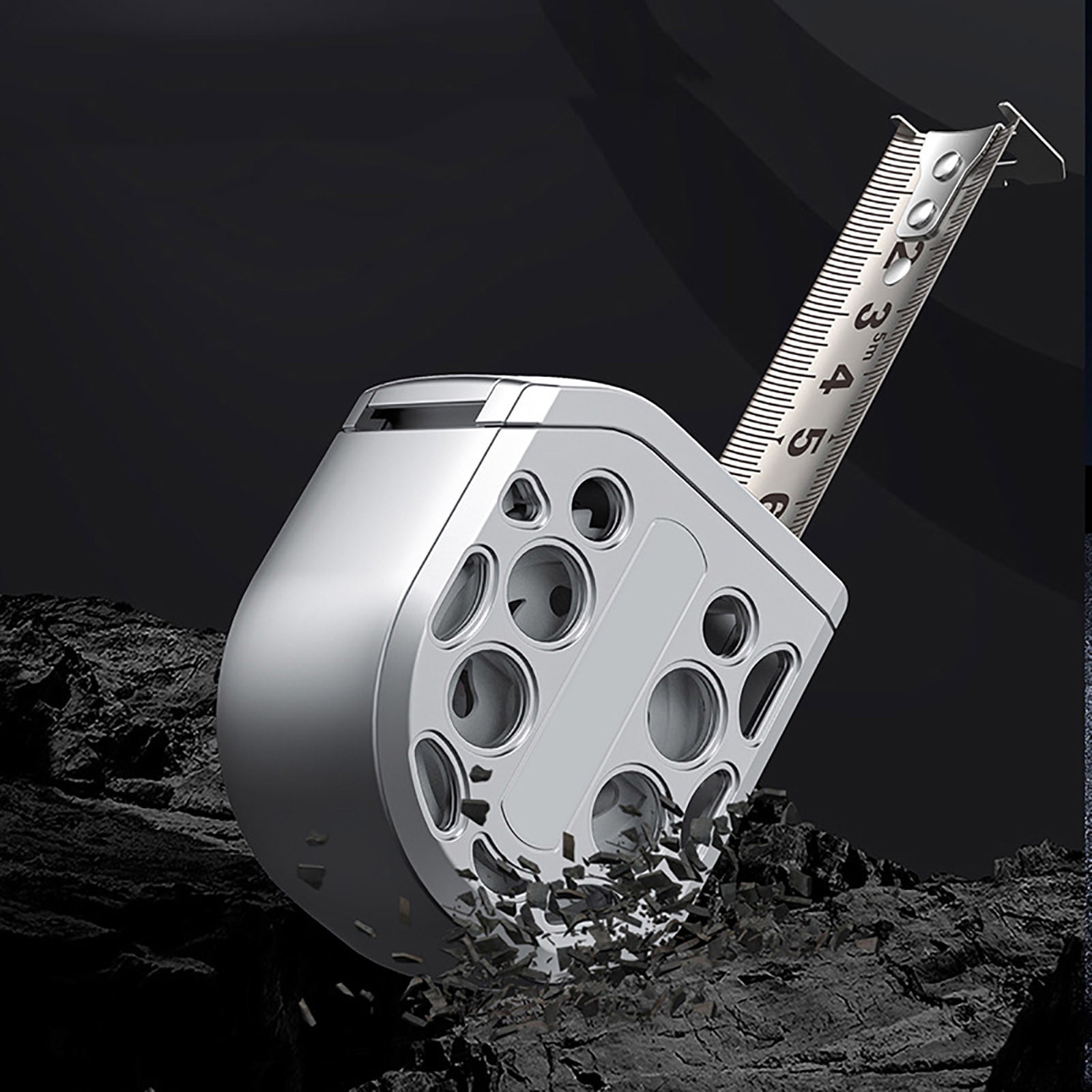 COM1950s Stainless Steel Tape Measure, Waterproof for Construction, Retractable Measuring Tool with Auto Lock and Magnetic Hook