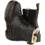 Dr Martens Jadon FL Womens Leather Platform Boot With Zip In Black Size 8.5