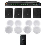 JBL Commercial Amplifier+(4) 6.5" Black Wall+(8) 8" Ceiing Speakers+Wall Control