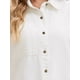 thumbnail image 5 of Vestido de camisa de mezclilla para mujer INSPIRE CHIC, de manga corta, con botones, casual, midi, blanco, talla S, 5 of 6