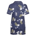 thumbnail image 5 of Rbaofujie Peignoirs pour Femmes, Blouse Décontractée Imprimée à Col Rabattu, Manches Courtes, Mode, Short, Pyjama, Costume, Halloween, Femmes, 5 of 5