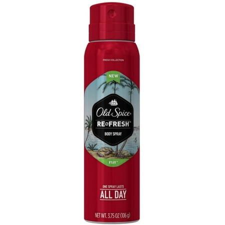 Old Spice Fresh Collection Body Spray, Fiji, 3.75 oz (Pack of 3)
