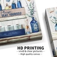 thumbnail image 2 of Bathroom Decor Wall Art Dragonfly Blue Sign Rustic Farmhouse Canvas Prints Signs Wood Background Pictures Artwork Framed Bath Laundry Home Decorations12''''x16'''', 2 of 6
