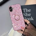 thumbnail image 3 of Case for Samsung Galaxy A06 with Ring Kickstand, Women Girls Cute Glitter Sparkly Shiny Bling Sparkle Shockproof Protective Cover Case for Samsung Galaxy A06 CZ-Rose Gold, 3 of 10