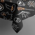 thumbnail image 3 of Halloween Trick or Treat Spooky Icons Rectangle Tablecloth 60"x102",Waterproof Polyester Rectangle Table Cloth, Wipeable Spillproof Polyester Tablecloth for Dining, Camping, Indoor and Outdoor, 3 of 6