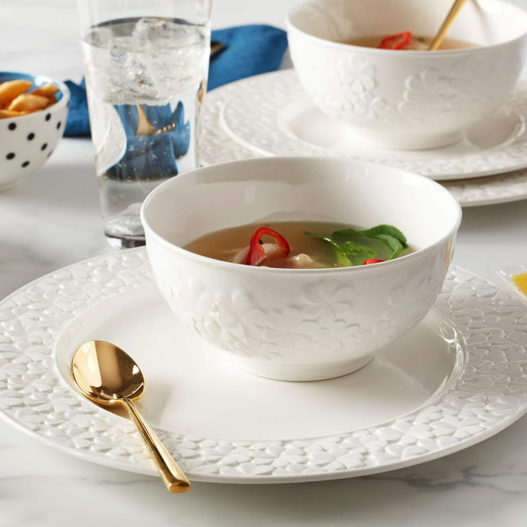Lenox Kate Spade Blossom Lane 16-Piece Dinnerware Set, White
