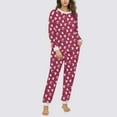 thumbnail image 4 of Vetsdori Pockets Pajamas Sets for Women Fleece Nightwear Home Sleepwear Loungewear Long Sleeved Tops and Pants Womens Pajamas Holiday, 4 of 6