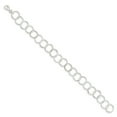 thumbnail image 2 of White Sterling Silver bracelet Fancy 7.5 in 11 mm Circle, 2 of 3