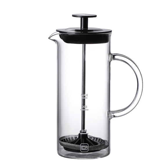 French Press,Handheld Milk Frother,Glasses Milk Foam Maker,Warm & Cold Milk,Resistant,Manual Operation Frother for Coffee