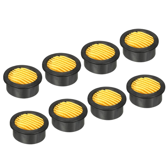 Filtro de compresor de aire Uxcell, paquete de 8, accesorios de compresor de aire de reducción de ruido, negro, amarillo