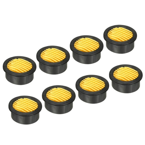 Uxcell Air Compressor Filter, 8 Pack Noise Reduction Air Compressor Accessories, Black, Yellow