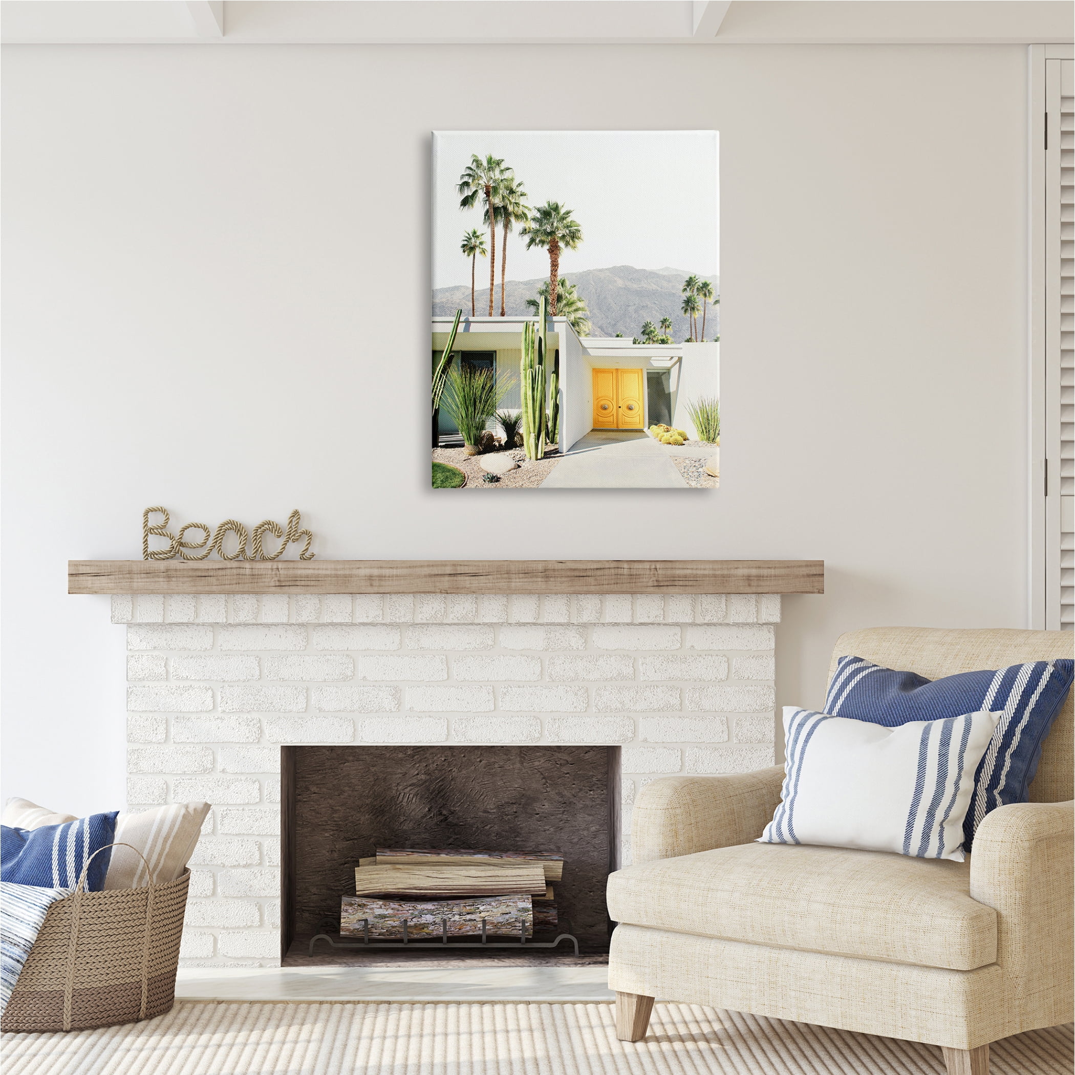 Stupell Industries Palm Springs House Photography Botanical & Floral Photography Gallery Wrapped Canvas Print Wall Art, 30 x 40