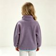 thumbnail image 5 of Girls Contrast Fleece Jacket Colorblock Full Zip Coat Soft Warm Winter Outerwear, 5 of 6