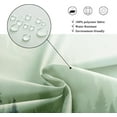 thumbnail image 5 of Small Stall Shower Curtain for Bathroom Decor 36Wx72H Narrow Half Rv NatureGreen Mens Misty Tree Mountain Foggy Woodland Art Printed Fabric Polyester Waterproof 7 Pack Plastic Hooks, 5 of 6