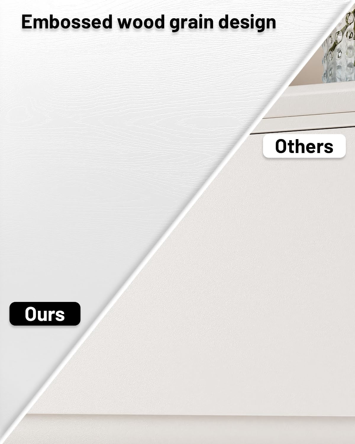 5 Drawer Dresser for Bedroom, 15.8" D x 27.6" W x 48.4" H in Simply Modern Chest of Drawers, Wood Storage Dresser with Deep Drawers for Living Room Hallway Entryway, White