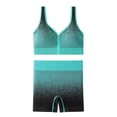 thumbnail image 3 of QATAINLAV Workout Set for Women Seamless Crop Tanks Tops and Elastic Waist Yogas Shorts 2 Piece Outfits Gym Running Tracksuits Light Blue, 3 of 3