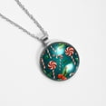 thumbnail image 4 of Christmas Glass Design Circular Pendant Necklace - Stylish Necklaces for Women, 4 of 5