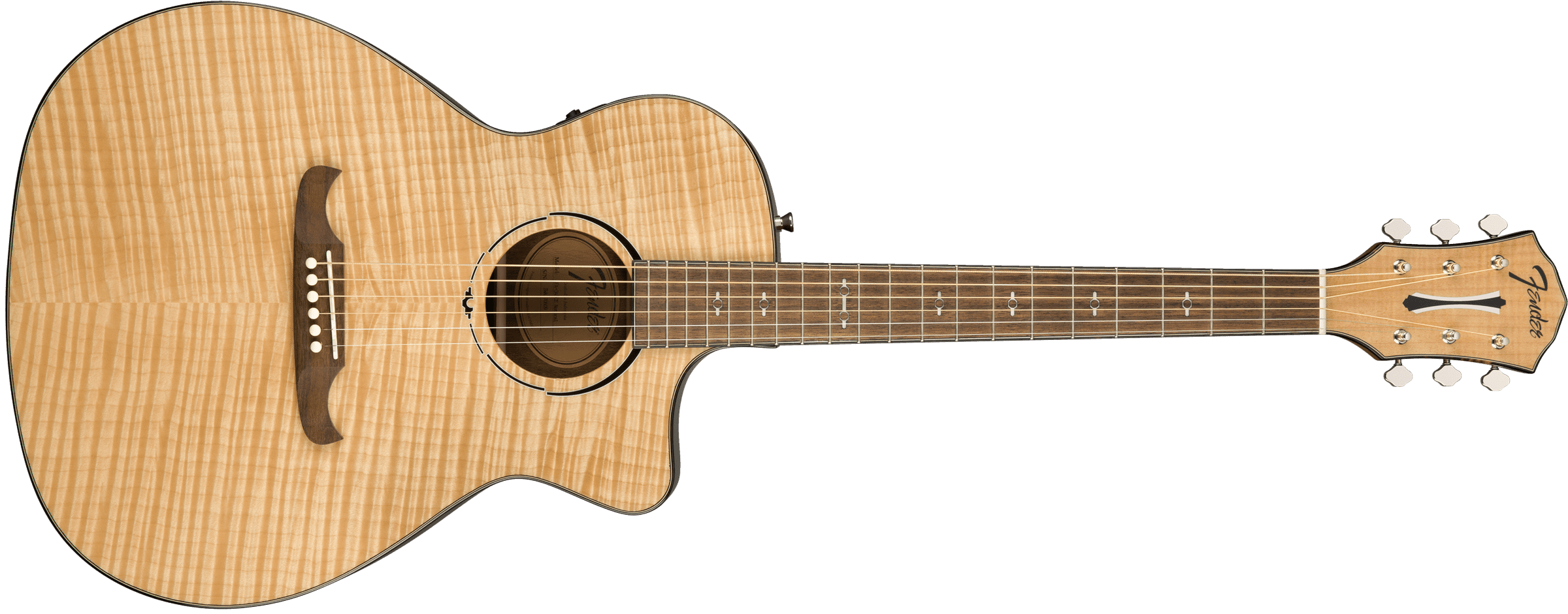 Fender FA345CE Auditorium Acoustic Electric Guitar Natural Flame Maple