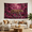 C, variant on XaaKee Tapestry, Pink Canopy Safari Cat Realistic Wildlife Design, High-Quality Polyester Large Wall Tapestry, 60x40Inch