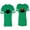 Men Green / Women Green, variant on Halloween Bat Unisex Couple Matching Cotton Jersey style T-Shirt Contrasting stripes on sleeves (Men Green / Women Black) (Men S / Women S)