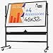thumbnail image 2 of Tableau Effaçable à Sec Roulant 46 x 32 - Grand Tableau Blanc Magnétique Portable avec Support - Tableau Blanc Style Chevalet Double Face avec Roues - Tableau Blanc Mobile sur Pied pour Bureau, Salle de Classe et Maison, 2 of 4