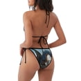 thumbnail image 4 of Salouo Wild Blue Cool Dragon Pattern Women's Sexy Bikini Set,String Two Piece Swimsuit V Neck Swimwear Self Tie Spaghetti Straps Bathing Suits -XX-Large, 4 of 6