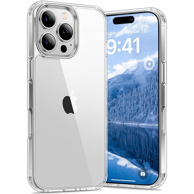 Funda Vakoo para iPhone 16 Pro Max, transparente, antiamarilleo, parte trasera dura