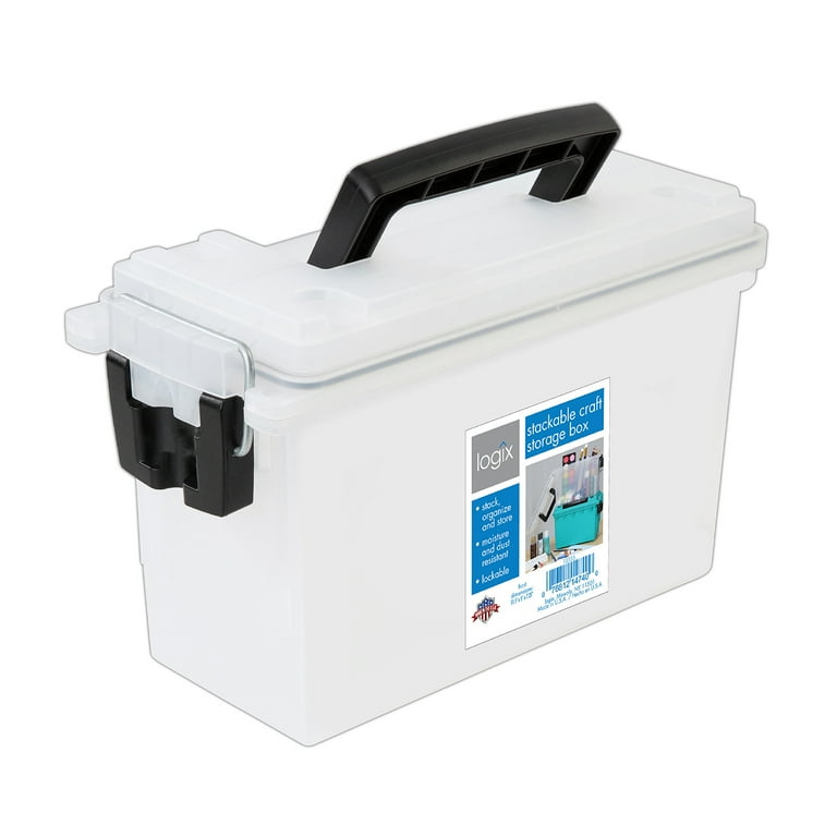 Logix Craft Storage Box, Frost White, 11.5 x 5.06 x 7.25 inch