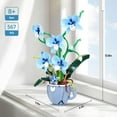 thumbnail image 5 of BrixVibe Orchid Flower Bouquet Building Set Compatible with Lego Botanical Collection Blue for Girls Adults, 5 of 9