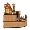 thumbnail image 2 of Kurt Adler Wooden LED Light-Up Santa Musical Christmas Village, 7.75in, 2 of 3