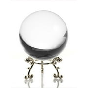 Amlong Crystal Clear Crystal Ball 60mm (2.3 in.) with Silver Flower Stand and Gift Box