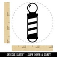 thumbnail image 2 of Barber Pole Icon Self-Inking Rubber Stamp Ink Stamper - Sky Blue Ink - Small 3/4 Inch, 2 of 7