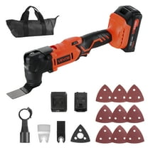 VEVOR Cordless Oscillating Tool, 20V Oscillating Multi Tool Kit with 6 Variable Speeds 8500 - 17000 OPM, 3.2° Oscillation Angle, 2.0Ah Battery Pack & Charger, 12PCS Saw Accessories & LED Work Light