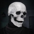 thumbnail image 3 of Full Head Skull Mask with Movable Jaw, Halloween Scary Mask, Head Realistic Latex Mask Helmet, Skeleton Mask for Men/Women, 3 of 4