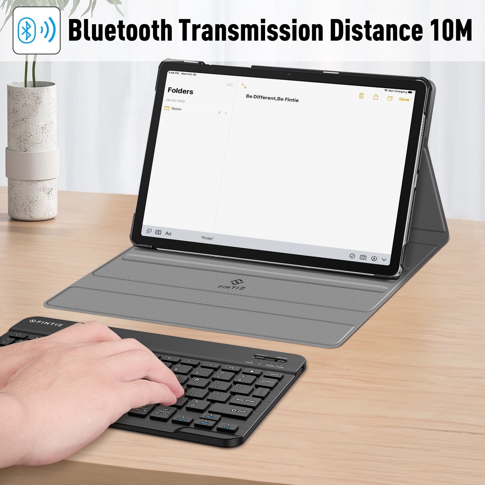 Fintie Keyboard Case for Samsung Galaxy Tab A11 Plus 11" 2025 / Tab A9 Plus 11" 2023, Slim Lightweight Stand Cover with Magnetically Detachable Wireless Bluetooth Keyboard, Composition Book