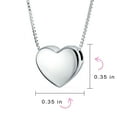 thumbnail image 4 of Bling Jewelry Womens V - Plain Simple Alphabet A-Z Monogram Heart Pendant Necklace Sterling Silver, 4 of 4