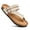 Cream, variant on Kaizen Split Toe Cork Footbed Comfortable Slides for Women