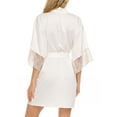 thumbnail image 2 of Flora Nikrooz Womens Sydney Charmeuse Wrap Robe Style-Q81255, 2 of 3