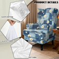 thumbnail image 5 of Chririnla 2 Piece Washable Armchair Sofa Slipcover, Denim Patchwork Spandex Stretch Wingback Chair Slipcover for Living Room Home, 5 of 7