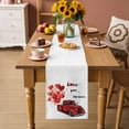 thumbnail image 2 of Red Valentine's Day Table Runner 48 Inches Long Farmhouse Dress Scarves, Love Heart Truck Romantic Valentines Dining Tablerunner for Coffee Table/Kitchen Island/Party Décor, 13" x 48", 2 of 8